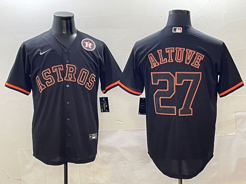 Men Houston Astros #27 Altuve Black Game Nike 2025 MLB Jersey style 4256